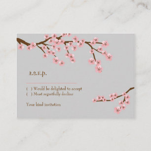 Cherry Blossom Garden Wedding Carte RSVP