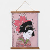 Cherry Blossom Geisha Hangend Wandkleed (Voorkant)
