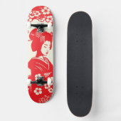 Cherry Blossom Geisha II Skateboard (Recto)