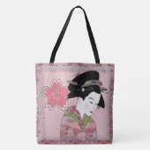 Cherry Blossom Geisha Tote Bag (Voorkant)