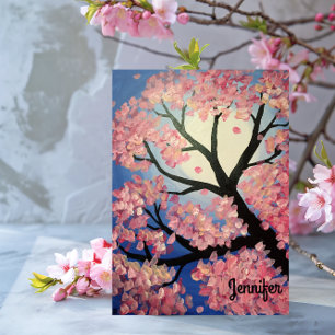 Cherry Blossom gepersonaliseerde notitie Kaart