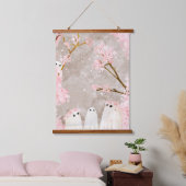 Cherry Blossom Ghosts Hangend Wandkleed (Slaapkamer)