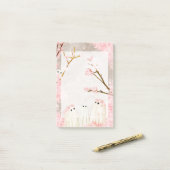 Cherry Blossom Ghosts notitieblok Post-it® Notes (Op bureau)