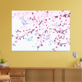 Cherry Blossom Girly Canvas Afdruk (Insitu (Woonkamer))