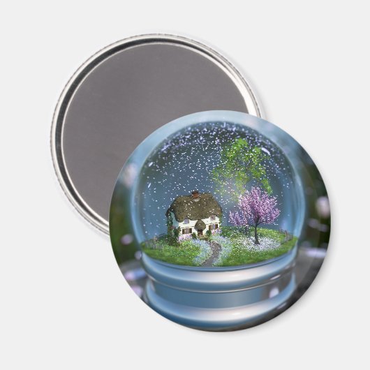 Cherry Blossom Globe Magnet (Recto/Verso)