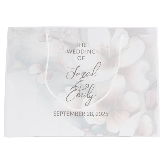 Cherry Blossom Grote Trouwcadeau Tas Groot Cadeauzakje (Voorkant)