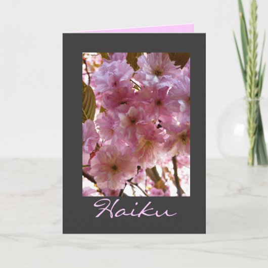 Cherry Blossom Haiku Bedankt Vriendschap Kaart (Voorkant)