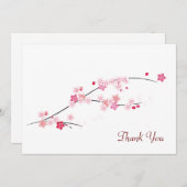 Cherry Blossom - Hartelijk dank Bedankkaart (Voorkant / Achterkant)