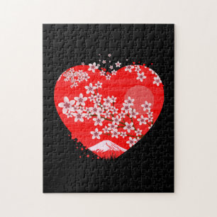 Cherry Blossom Heart Legpuzzel