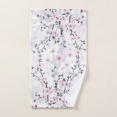 Cherry Blossom Illustrateur Dusty rose mauve (Serviette à main)