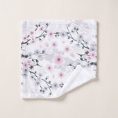 Cherry Blossom Illustrateur Dusty rose mauve (Gant de toilette)