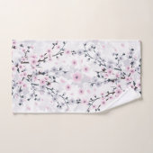 Cherry Blossom Illustrateur Dusty rose mauve (Serviette à main)