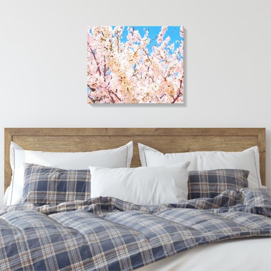 Cherry Blossom in Full Bloom Canvas Afdruk (Insitu (Slaapkamer))