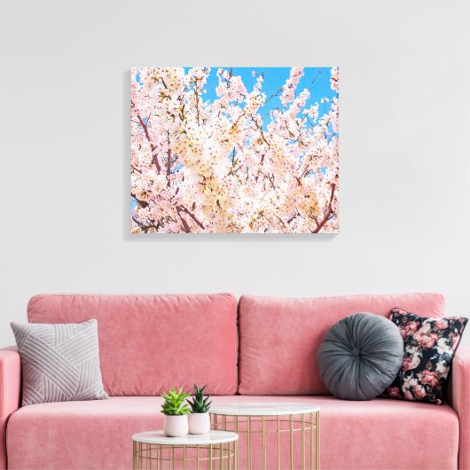 Cherry Blossom in Full Bloom Canvas Afdruk (Insitu (Woonkamer))