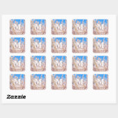 Cherry Blossom in Full Bloom Vierkante Sticker (Vel)