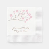 Cherry Blossom in Pink Wedding Servetten (Voorkant)