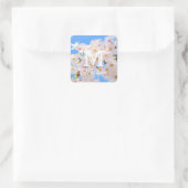 Cherry Blossom in Spring Vierkante Sticker (Tas)