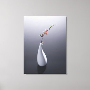 Cherry blossom in vase canvas afdruk
