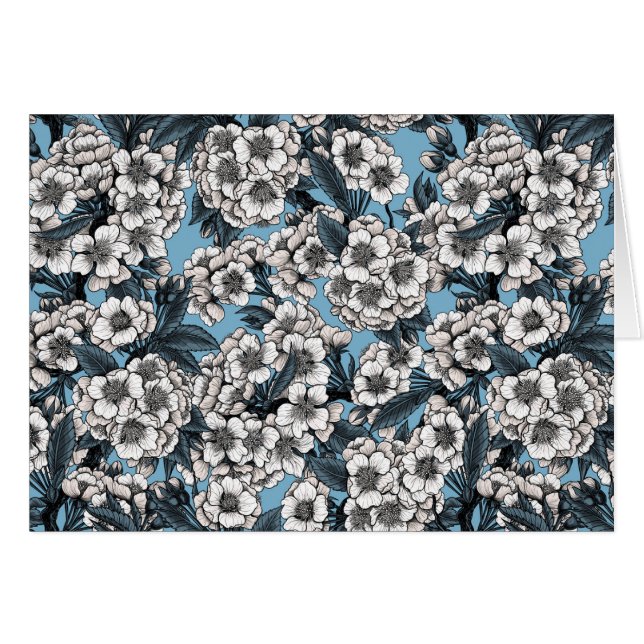 Cherry blossom in white and blue (Devant horizontal)