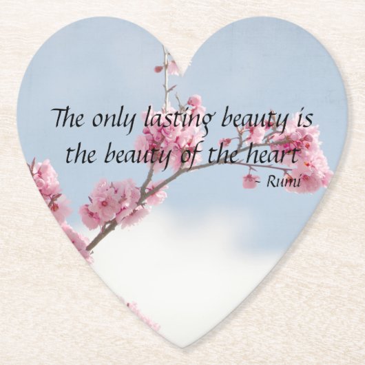 Cherry Blossom Inspirerend quote Kartonnen Onderzetters (Voorkant)