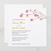 Cherry Blossom Invitation Kaart (Voorkant / Achterkant)