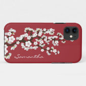 Cherry Blossom iPhone 5 Hoesje-Mate Hoesje (rood) (Achterkant (horizontaal))