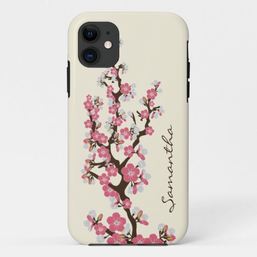 Cherry Blossom iPhone 5 Hoesje-Mate Hoesje (roze) (Achterkant)