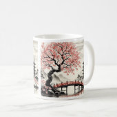 Cherry Blossom Japan Art Koffiemok (Voorkant rechts)
