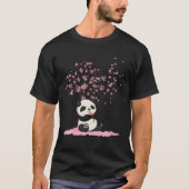 Cherry Blossom Japanese Panda T-shirt (Voorkant)