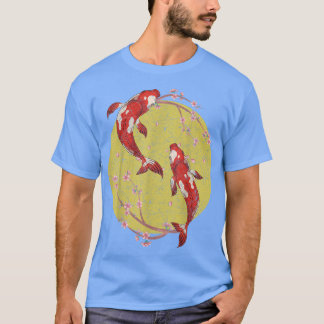 Cherry Blossom Japans Koi Fish Pond Sakura Koi C T-shirt