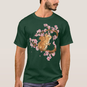 Cherry Blossom Japans kunsteekhoorn Lover T-shirt