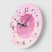 Cherry Blossom Japans landschap Roze Grote Klok (Hoek)