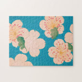 Cherry Blossom Japanse Floral Print Legpuzzel (Horizontaal)