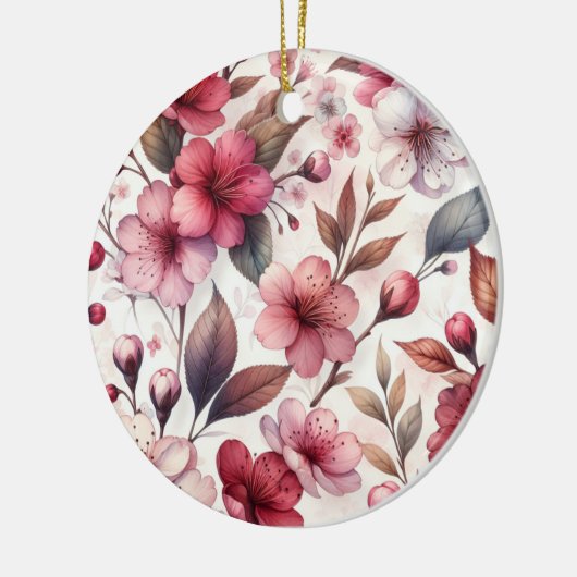 Cherry Blossom Keramisch Ornament (Links)