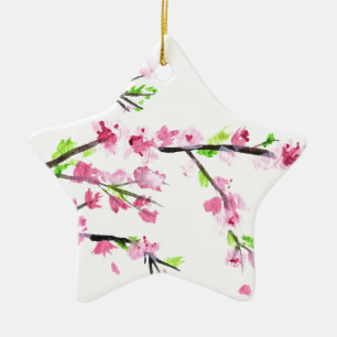Cherry blossom keramisch ornament