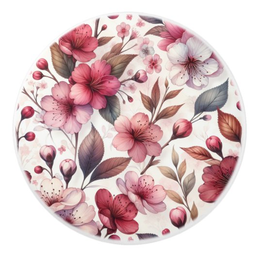 Cherry Blossom Keramische Knop (Voorkant)