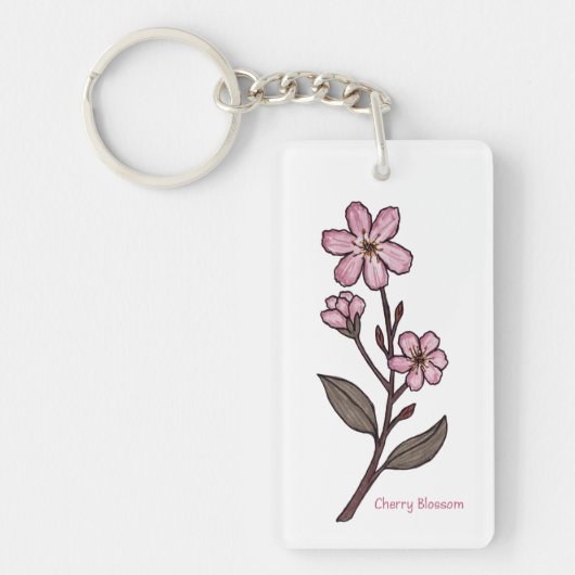 Cherry Blossom Keyring Sleutelhanger (Voorkant)
