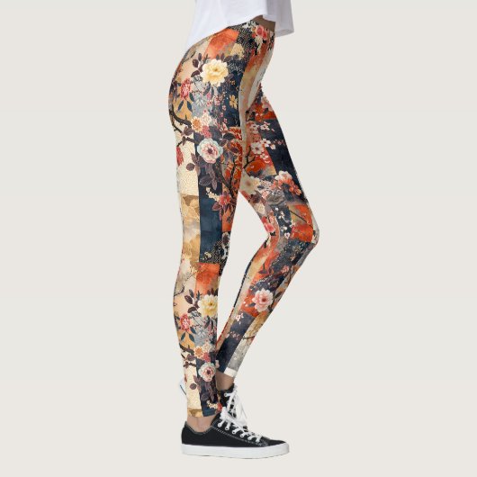 Cherry Blossom Kimono Splice Leggings -  (Rechts)