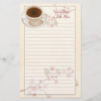 Cherry Blossom Koffie Stationery Briefpapier