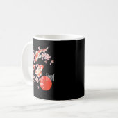 Cherry Blossom Koi Carp Fish Japans Sakura Graph Koffiemok (Voorkant links)