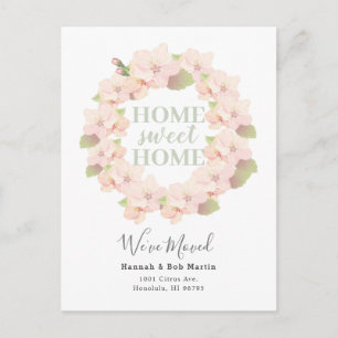 Cherry Blossom Krans Roze & Wit Bewegend Aankondigingskaart