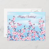 Cherry Blossom Landschap Briefkaart (Voorkant / Achterkant)