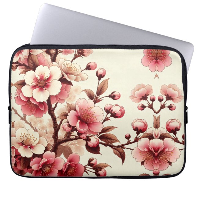 Cherry Blossom Laptop Sleeve (Voorkant)