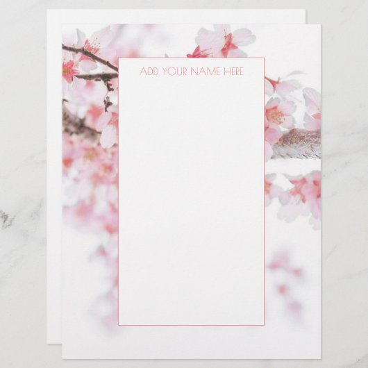 CHERRY BLOSSOM LETTERHEAD BRIEFHOOFD (Voorkant / Achterkant)