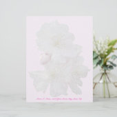 Cherry Blossom Letterhead Stationery Briefhoofd Sjabloon (Staand voorkant)