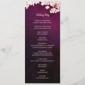 Cherry Blossom Long Vertical Wedding Flat Program Programma (Achterkant)