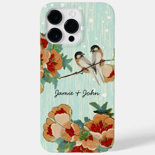 Cherry Blossom Love Bird Mint Case-Mate iPhone Case (Achterkant)
