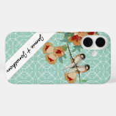 Cherry Blossom Love Bird Mint Case-Mate iPhone Case (Achterkant (horizontaal))
