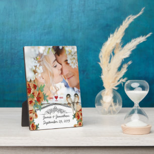 Cherry Blossom Love Bird Mint Fotoplaat