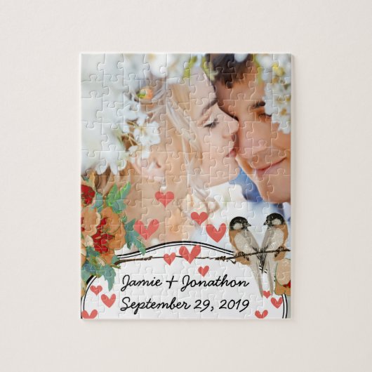  Cherry Blossom Love Bird Mint Legpuzzel (Verticaal)